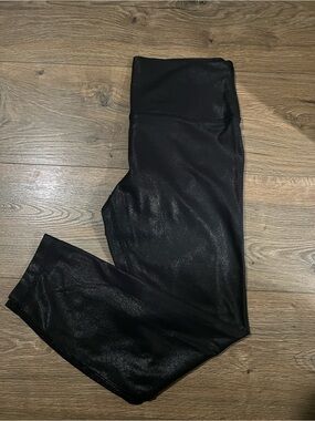 Lululemon Align High-Rise Pant Leggings Shine Radiate Foil Print Black 10